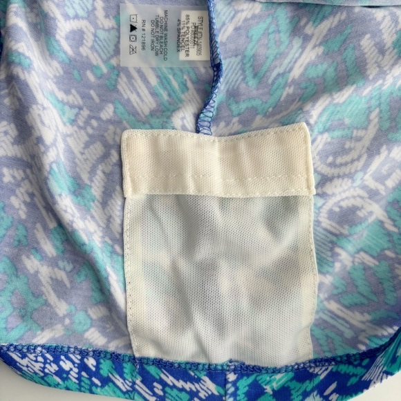 Title Nine Breeze Cowl Neck Dress Medium Blue Sleeveless Geometric Print - Picture 4 of 7